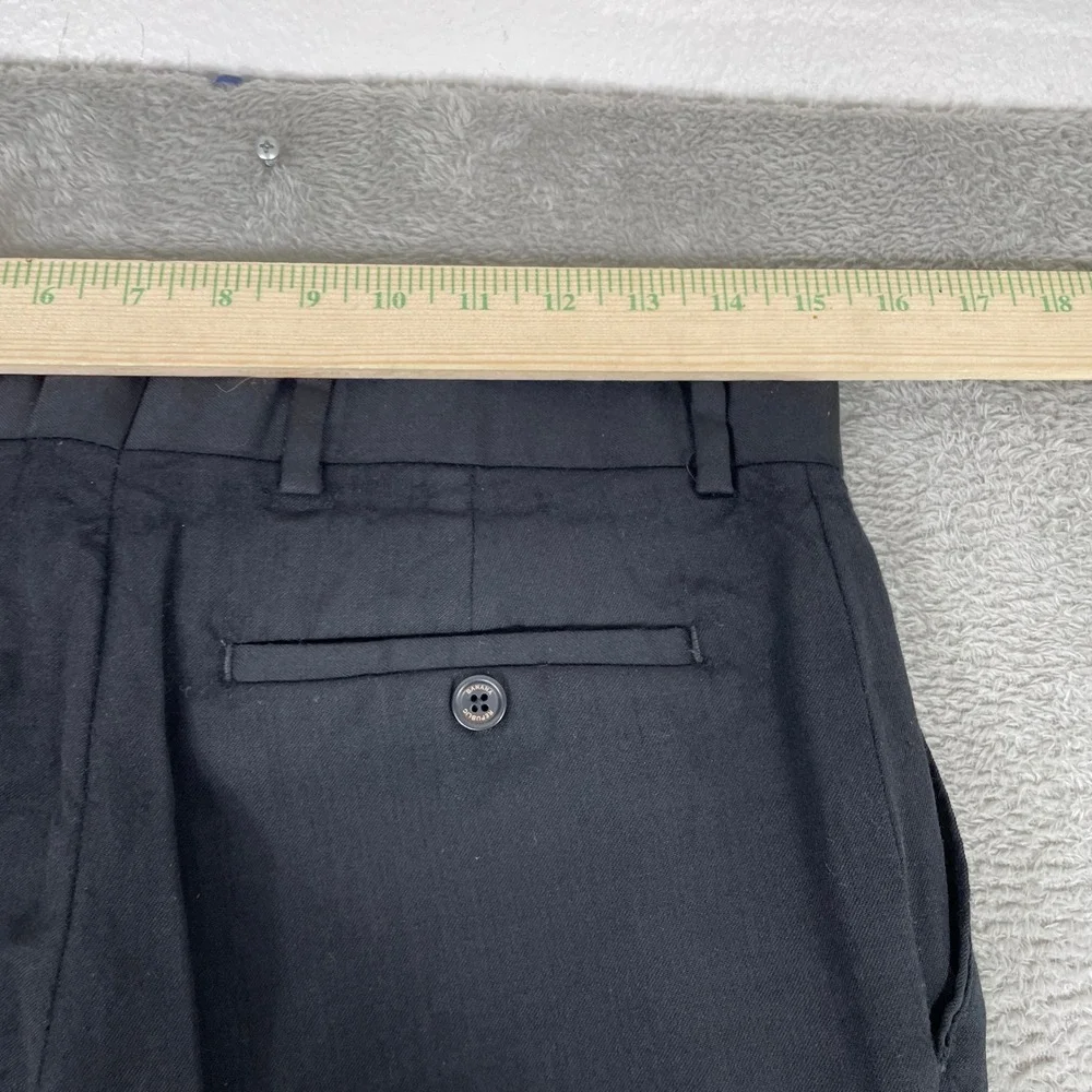 Banana Republic Dress Pants Mens 30x30 Black 100% Wool Tailored Fit Trousers